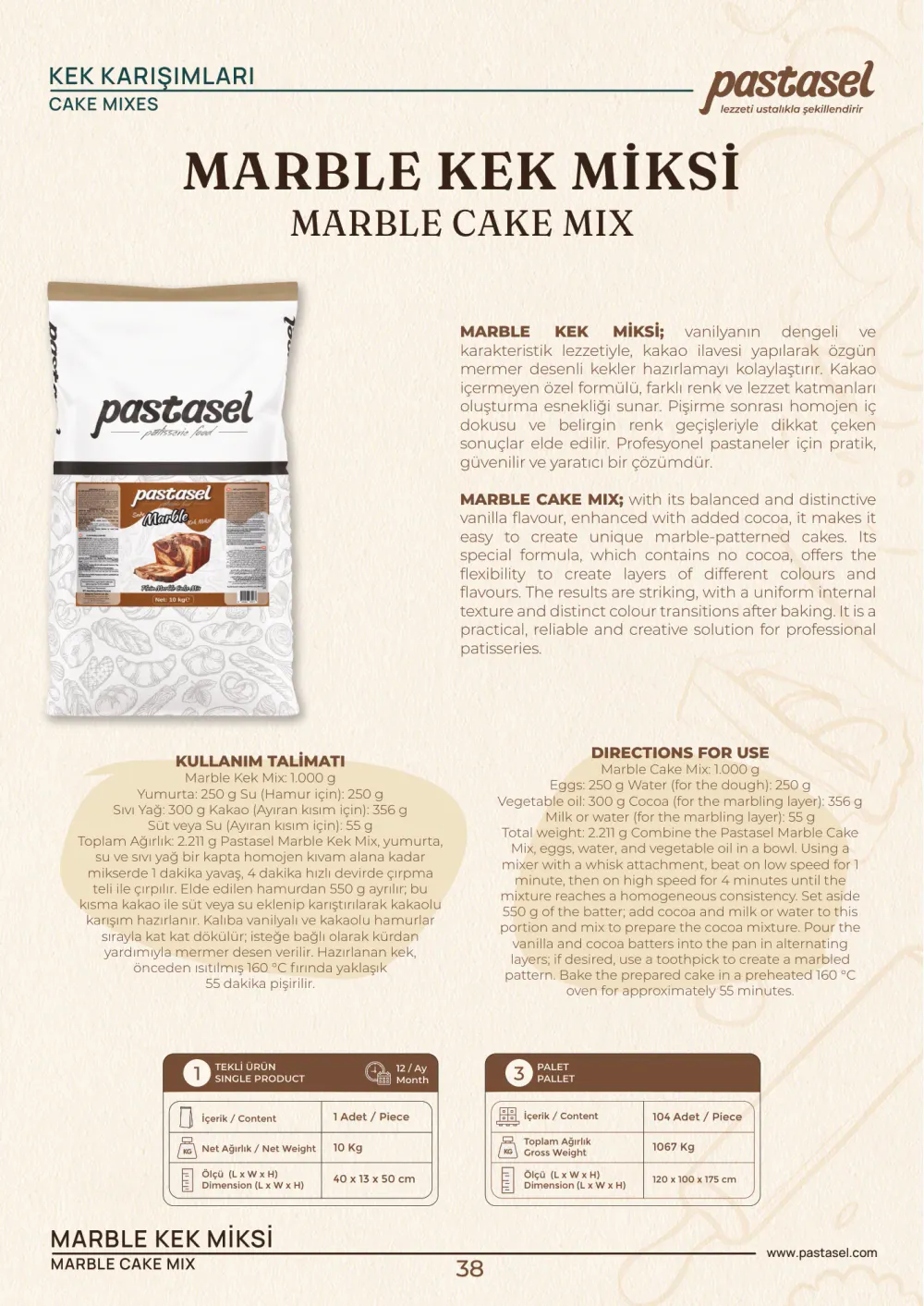 Katalog sayfa 39: Marble Kek Miksi (Kek Karışımları)
