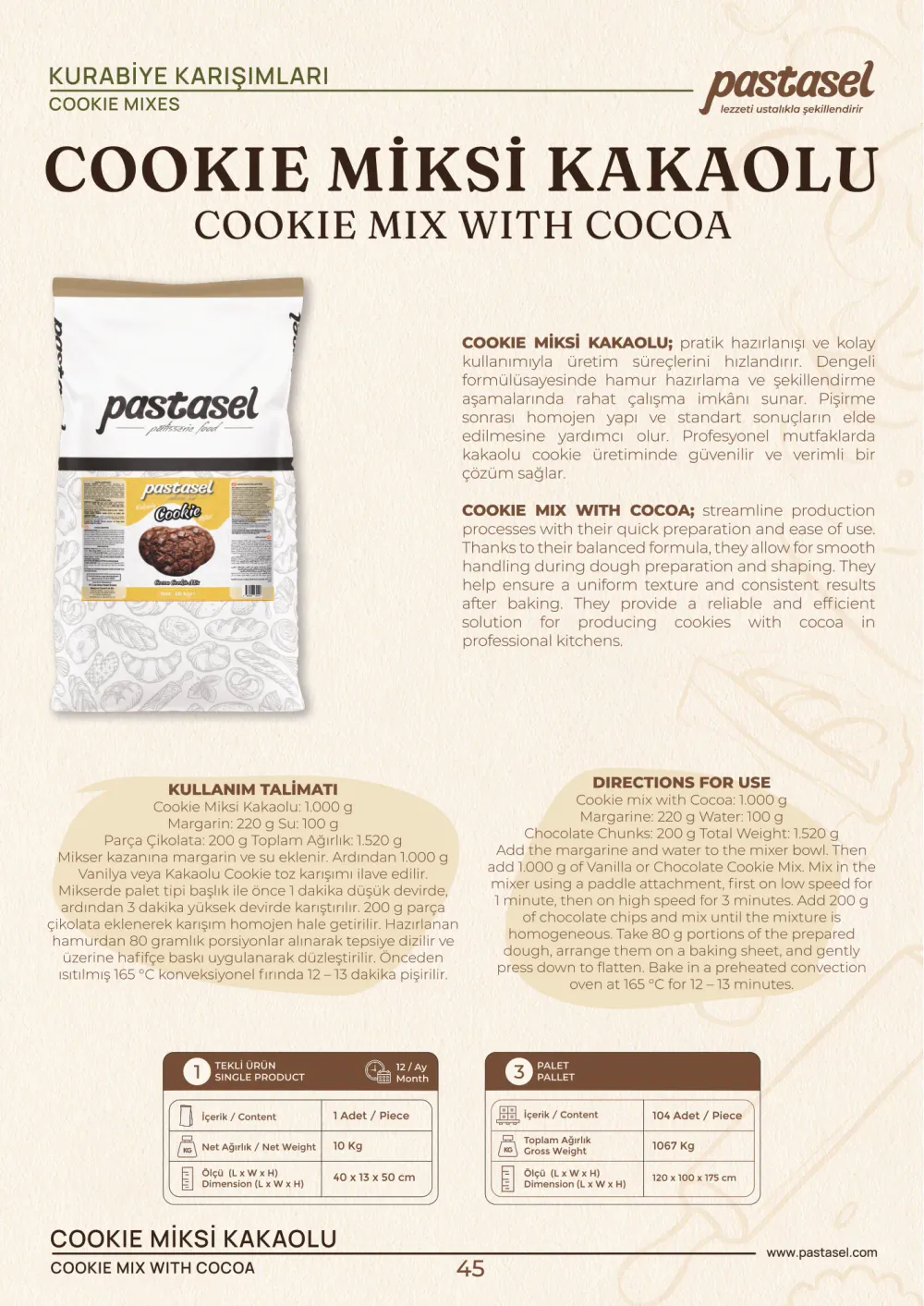 Katalog sayfa 46: Cookie Miksi Kakaolu (Kurabiye Karışımları)