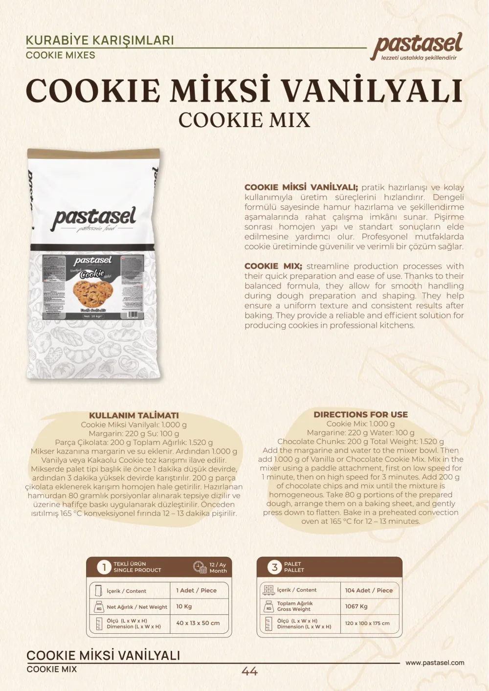 Katalog sayfa 45: Cookie Miksi Vanilyalı (Kurabiye Karışımları)