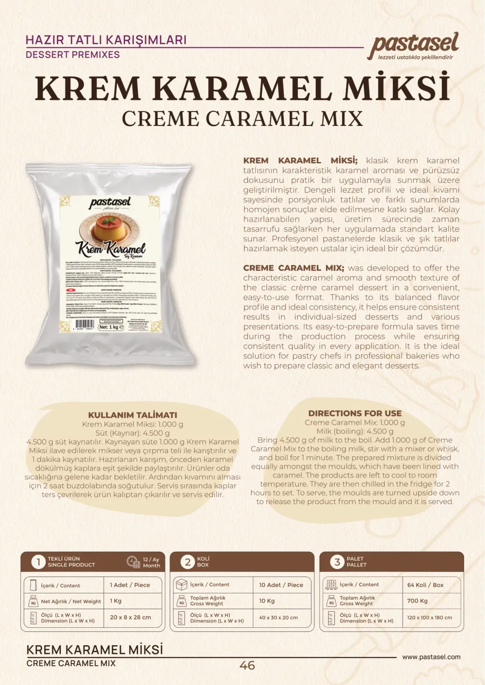 Katalog sayfa 47: Krem Karamel Miksi (Hazır Tatlı Karışımları)