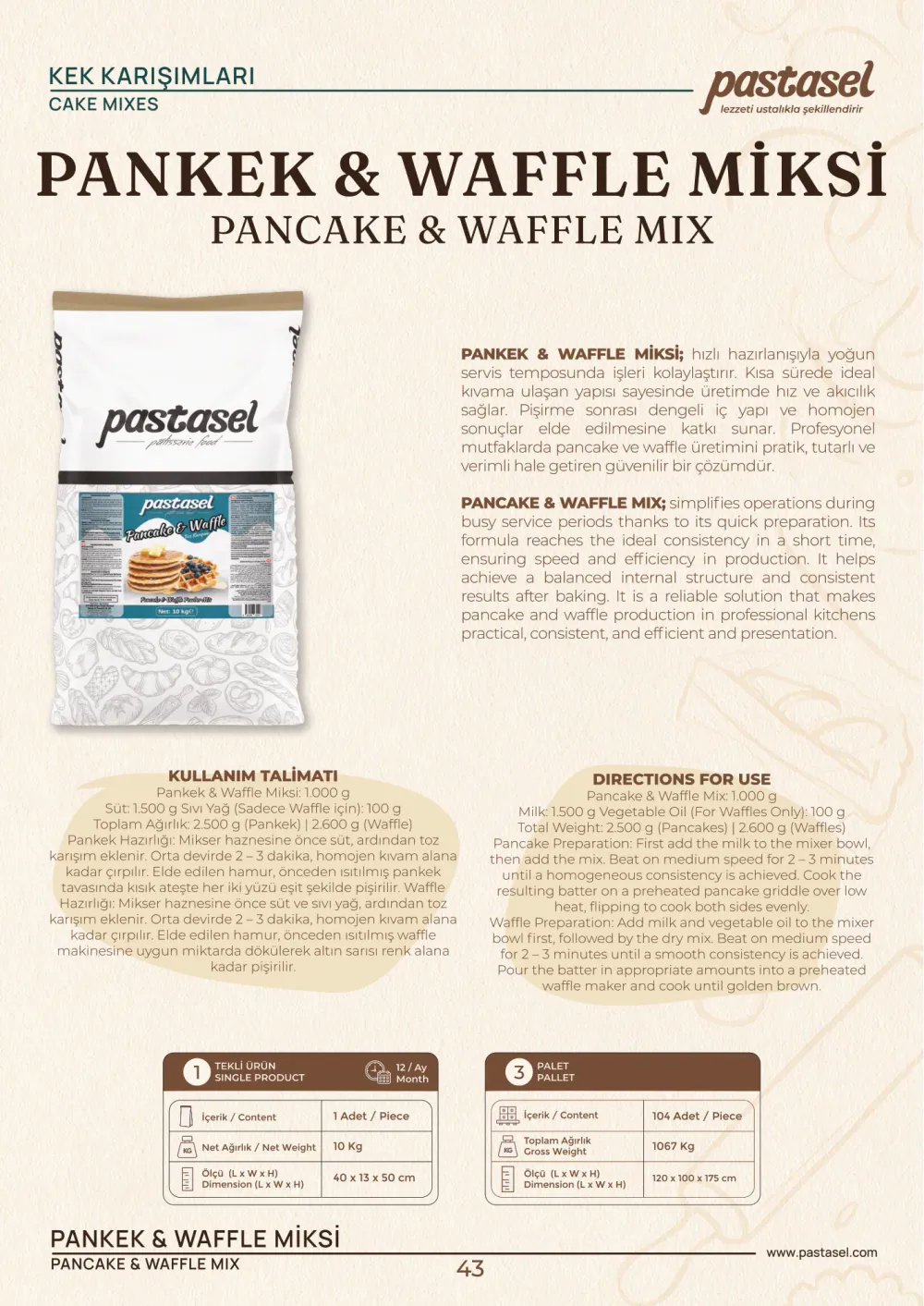 Katalog sayfa 44: Pankek & Waffle Miksi (Kek Karışımları)