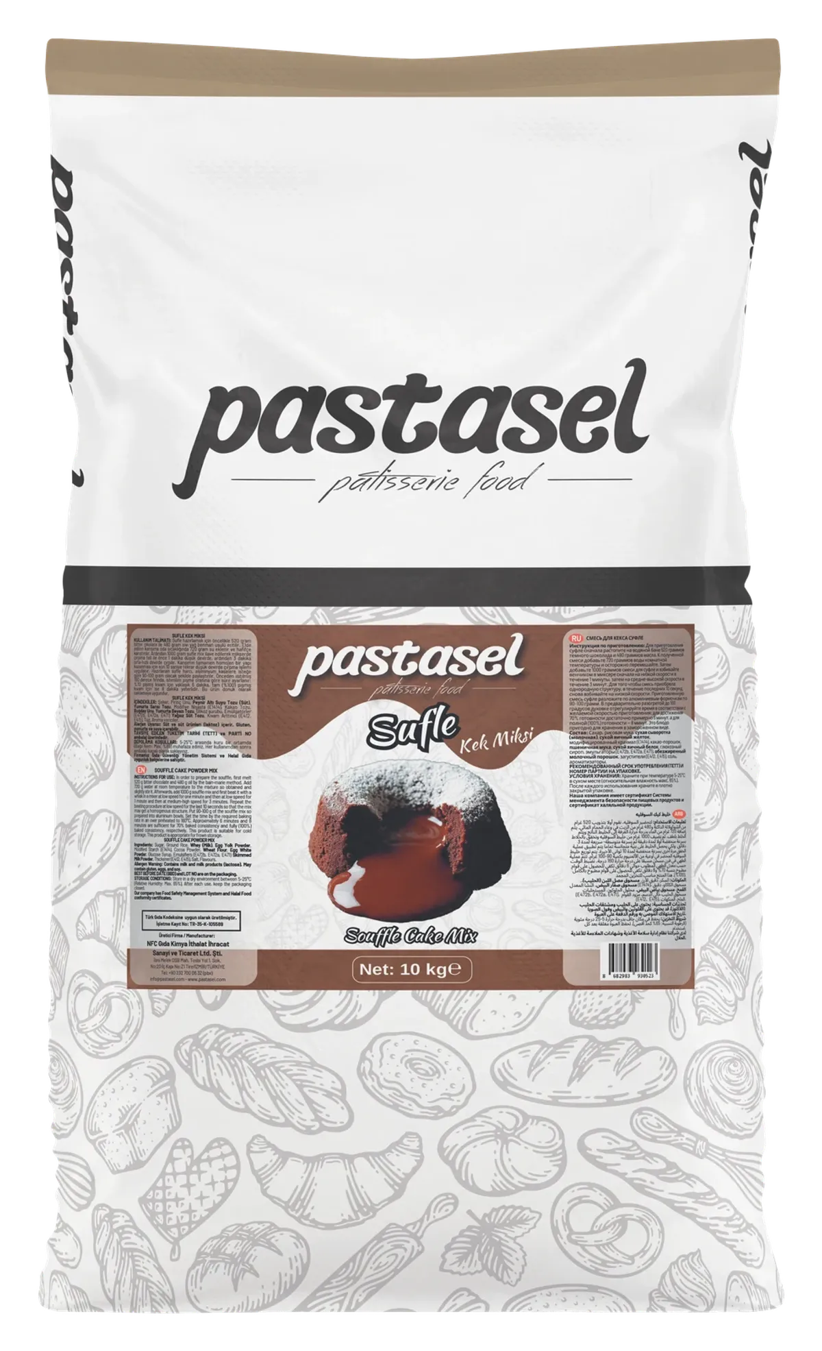 Pastasel Sufle Miksi 10 kg kraft torba ambalajı
