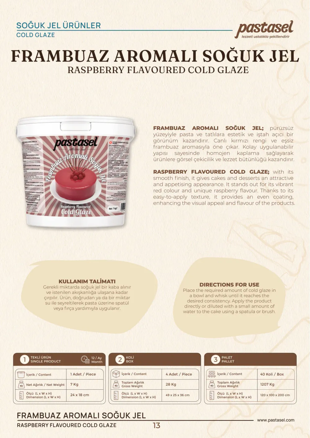 Katalog sayfa 14: Frambuaz Aromalı Soğuk Jel (Soğuk Jel Ürünler)