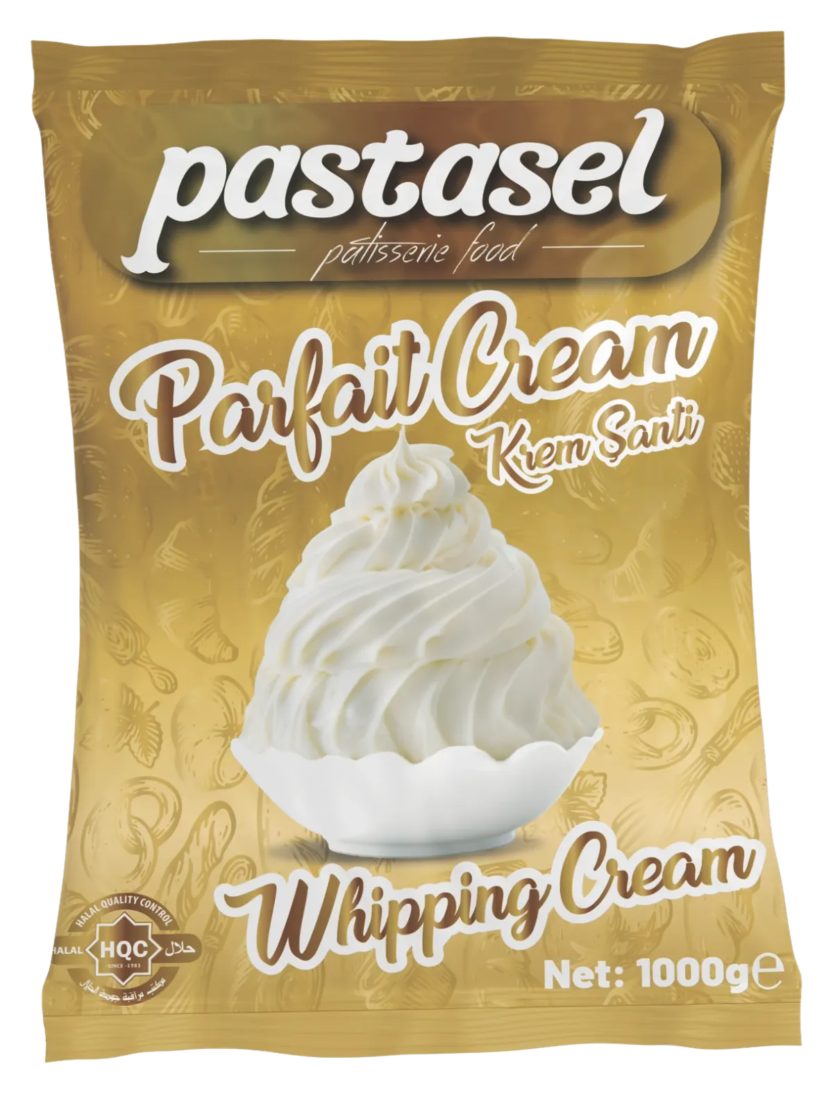 Pastasel Parfe Cream Şanti 1 kg folyo ambalajı